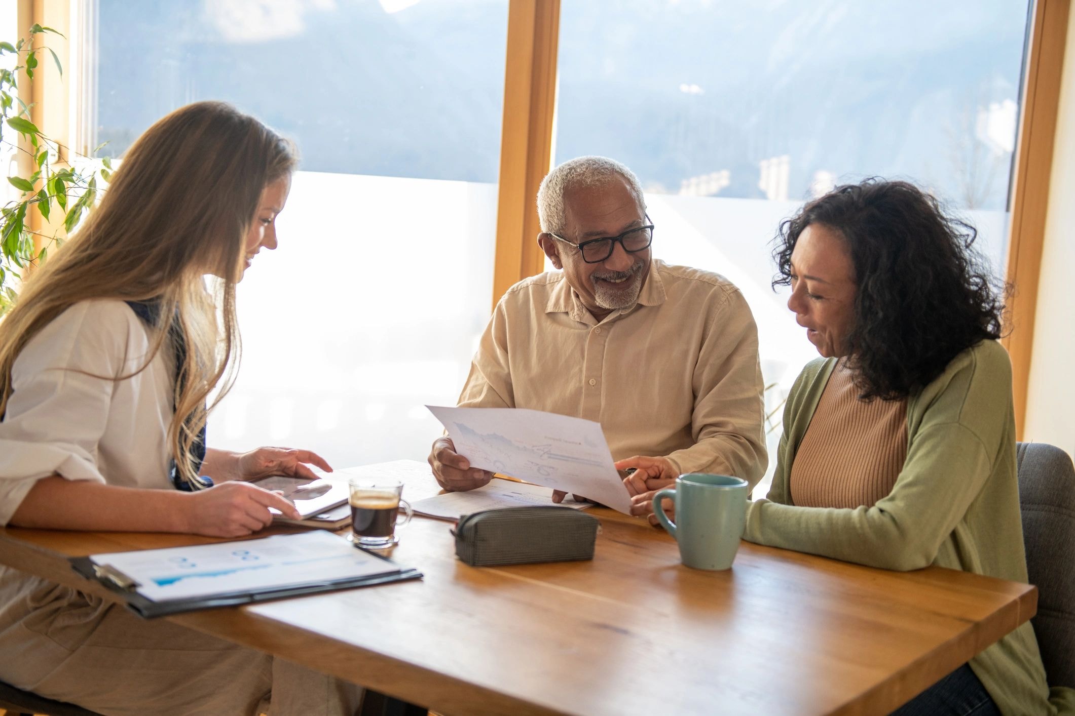 Professional reviewing financial documents